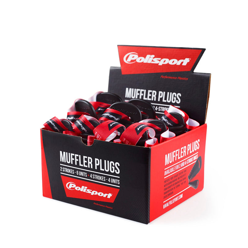 Polisport Muffler Plugs Mixed Retail Pack 10PCS - Black