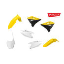 POLISPORT MX Plastics Restyling KIT SUZ RM125/250 01-08 - OEM WHT/YEL