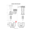 Quad Lock Motorcycle Fork Stem Phone Accessory Mount