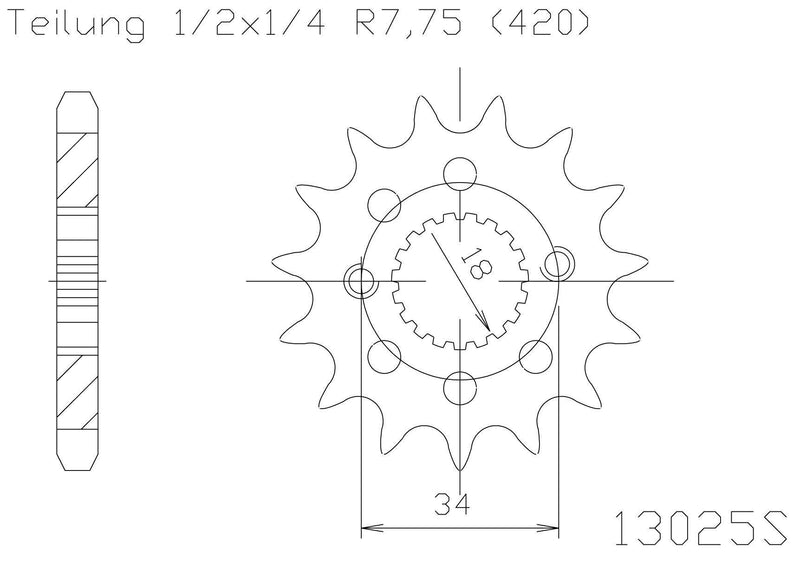 Moto Master Sprocket Front Made in Holland Honda CRF150R 07-20 15T