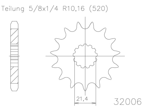 Moto Master Sprocket Front 13T 13 Tooth