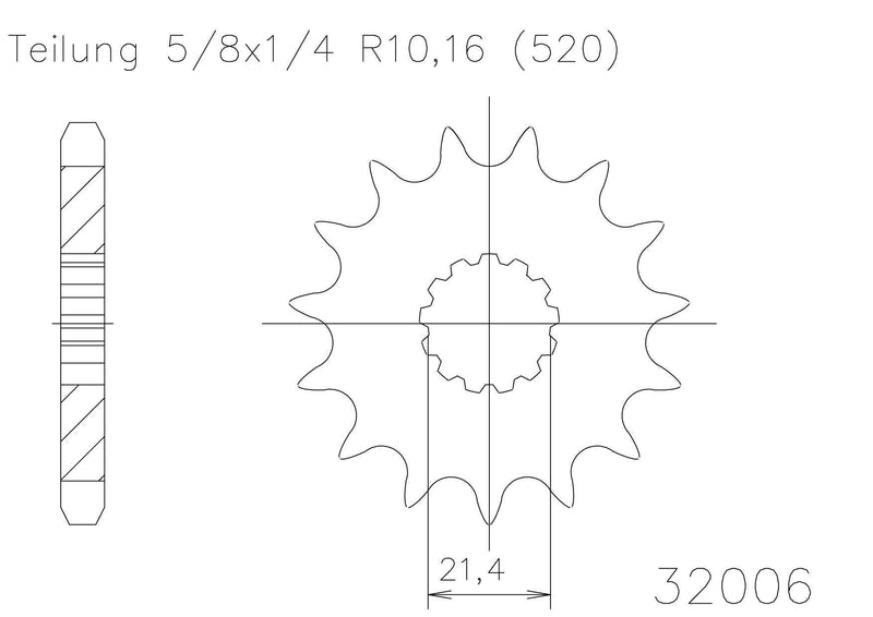 Moto Master Sprocket Front 13T 13 Tooth