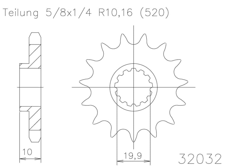 Moto Master Sprocket Front 13T 13 Tooth