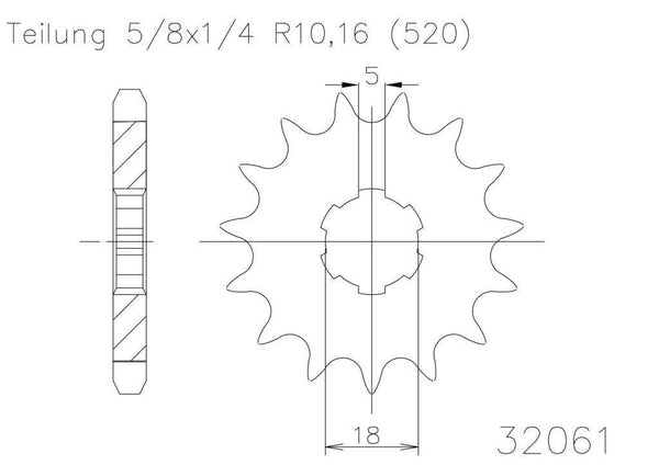 Psychic Sprocket Front KX125 94-10 12T