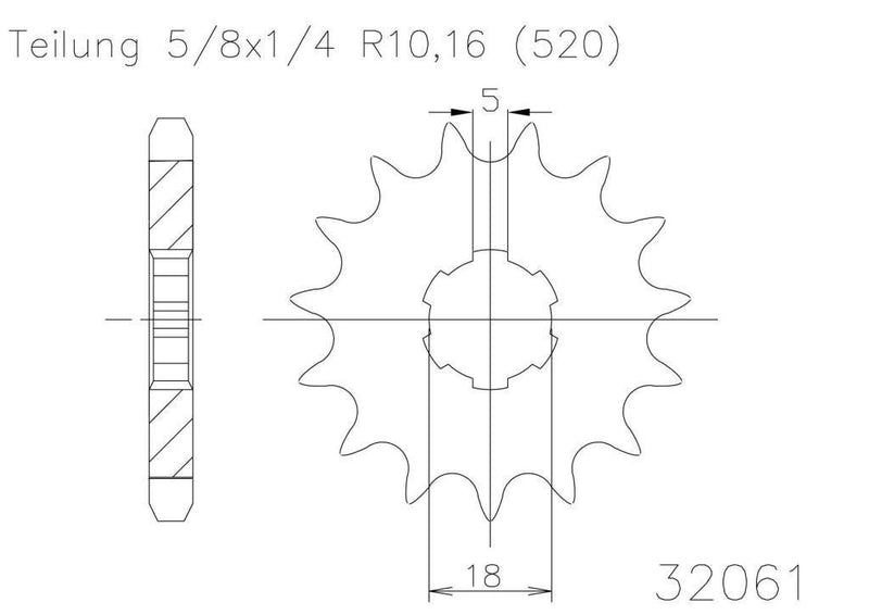 Psychic Sprocket Front KX125 94-10 12T
