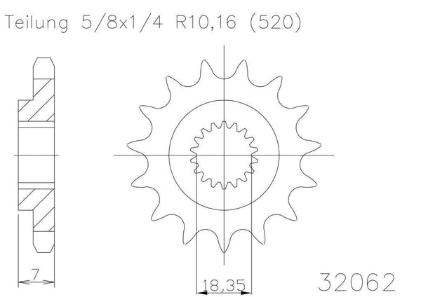 Moto Master Sprocket Front Made in Holland RM125 83-14 RMZ250 07-12 12T