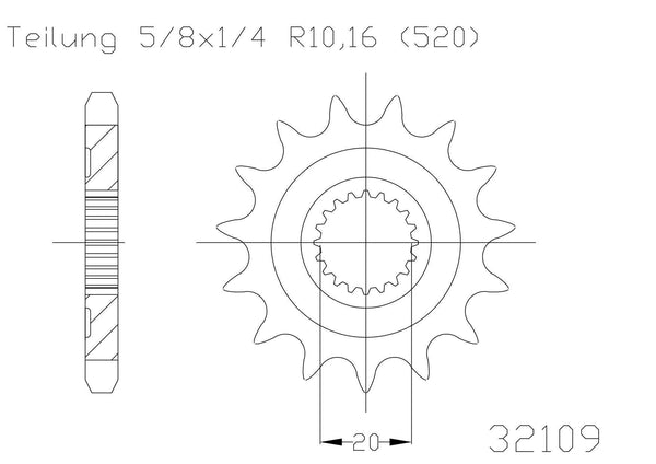 Moto Master Sprocket Front 12T 12 Tooth