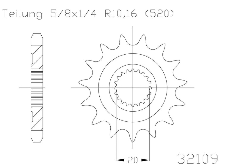 Moto Master Sprocket Front 12T 12 Tooth