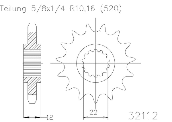 Moto Master Sprocket Front 13T 13 Tooth