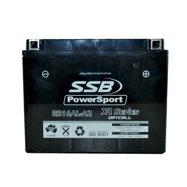 Super Start Motorcycle And Powersports Battery (Yb16Al-A2) Agm 12V 16Ah 310Cca By Ssb High Performance