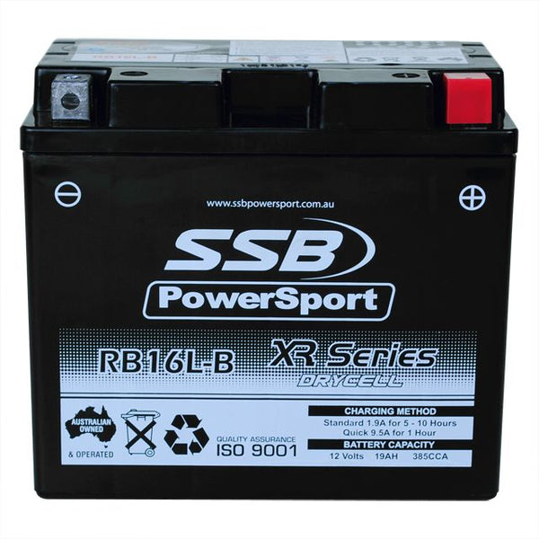 Super Start Motorcycle And Powersports Battery (Yb16L-B) Agm 12V 19Ah 385Cca By Ssb High Performance