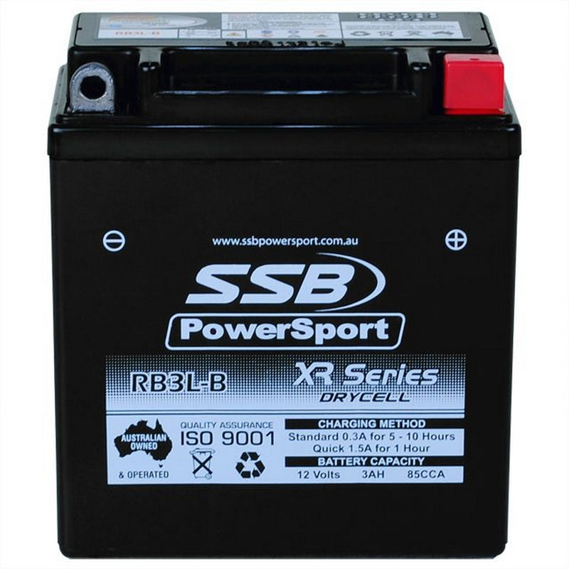 Super Start Motorcycle And Powersports Battery (Yb3L-B) Agm 12V 3Ah 85Cca By Ssb High Performance