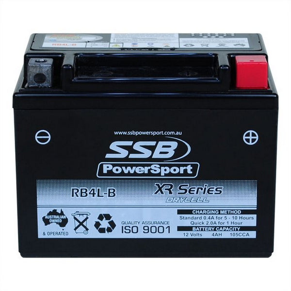 Super Start Motorcycle And Powersports Battery (Yb4L-B) Agm 12V 4Ah 105Cca By Ssb High Performance