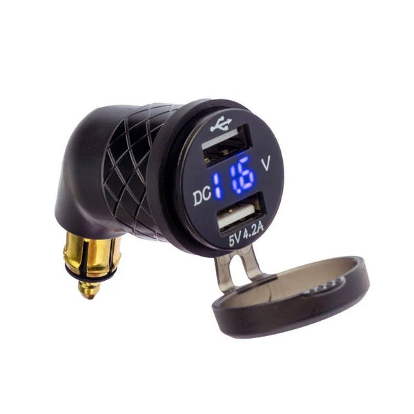 ROCKY CREEK PA022 DUAL PORT USB POWER ADAPTER WITH VOLTMETER