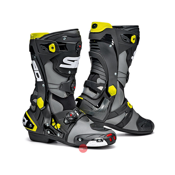 Sidi Rex Race Grey Black Fluro Motorcycle Boots Size EU 43