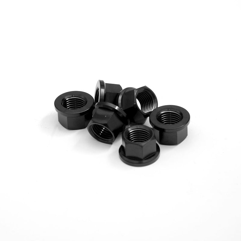 R&G Titanium Sprocket Nut PVD Black M10X1.25 - 6 pack