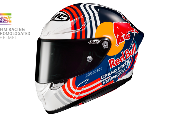 HJC RPHA 1 Red Bull Austin Gp MC21 Motorcycle Helmet Size Medium 58cm