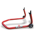 Bike Lift RS-18/F Rear Paddock Stand Light Weight Red Fixed V Curser