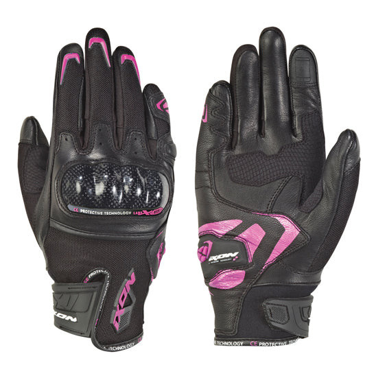 Ixon RS RISE AIR Black Fuchsia Size Small Road Gloves Womens