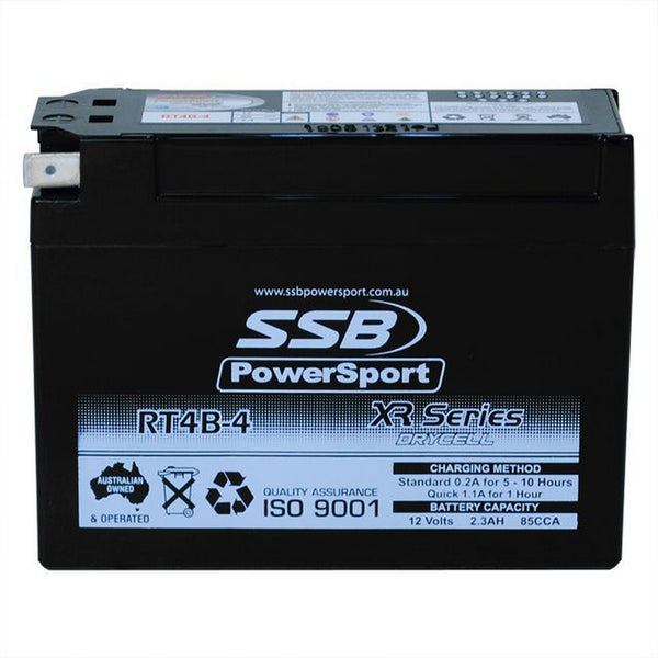 Super Start Motorcycle And Powersports Battery (Yt4B-Bs) Agm 12V 0.2Ah 85Cca Ssb High Performance