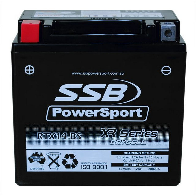SSB Battery (YTX14-BS) AGM 12V 12Ah 290CCA High Performance
