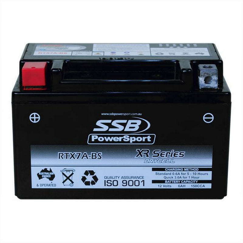 SSB Battery (YTX7A-BS) AGM 12V 6Ah 150CCA High Performance