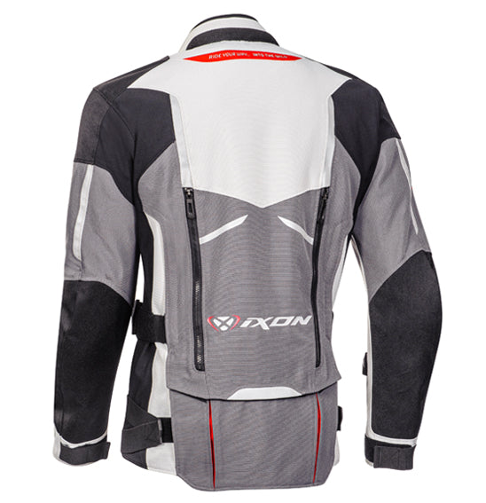 Ixon RAGNAR Black Grey Red Road Jacket Size 2XL