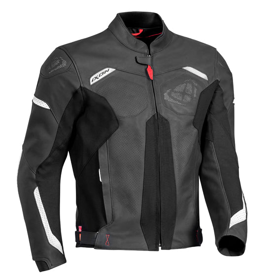 Ixon RHINO Black White Leather Road Jacket Size Medium