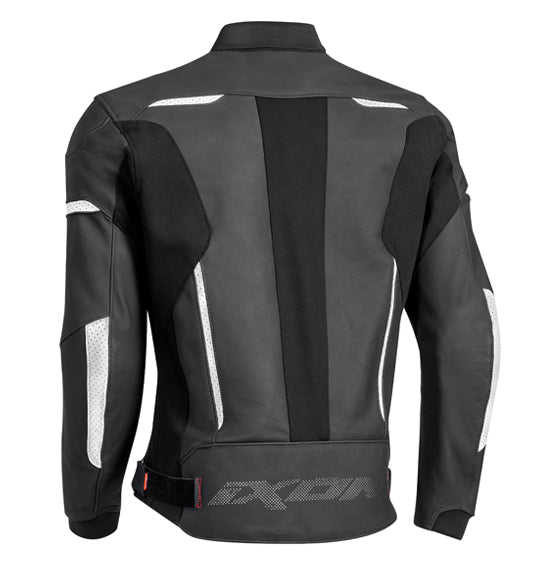 Ixon RHINO Black White Leather Road Jacket Size Medium