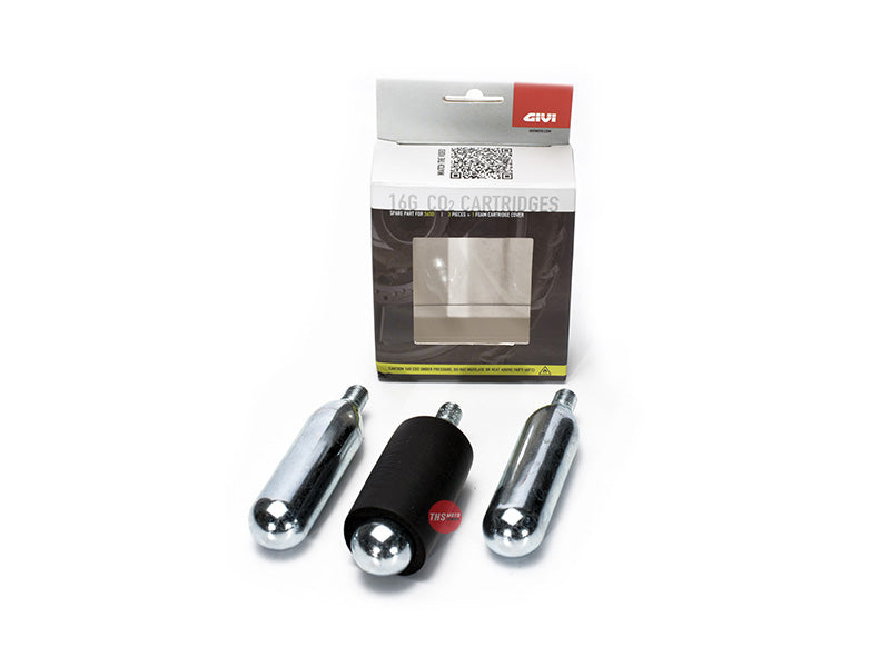 Givi Replacement CO2 Cartridges (3) For S450 Tyre Repair Kit S450KIT