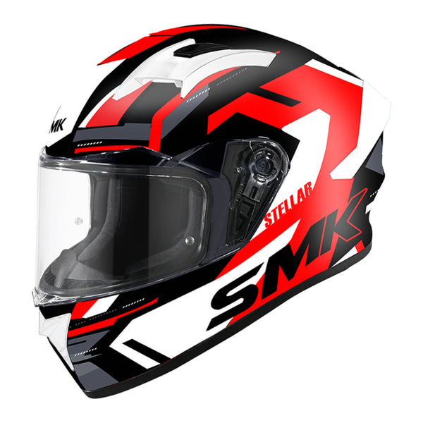 SMK Stellar K Power Helmet - Black / Red / White Size XS