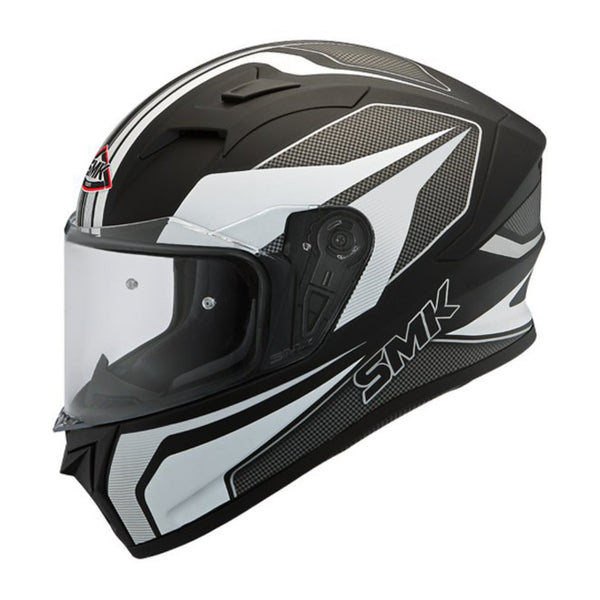 SMK Stellar Dynamo Helmet - Matte Black / White / Grey Size Medium
