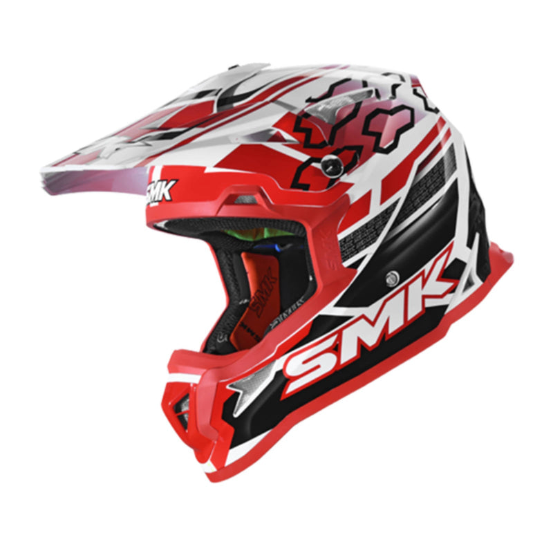 SMK Allterra Tribou White Black Red Helmet Large 59cm 60cm