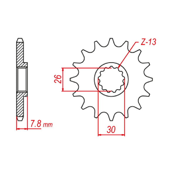 MTX Parts Spkt Front Oe Steel 1184 18T #520