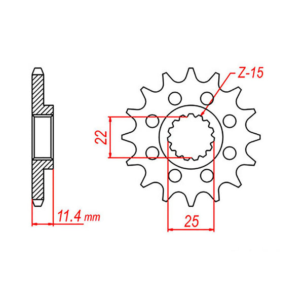 MTX Parts Spkt Front Oe Steel 1902 16T #520