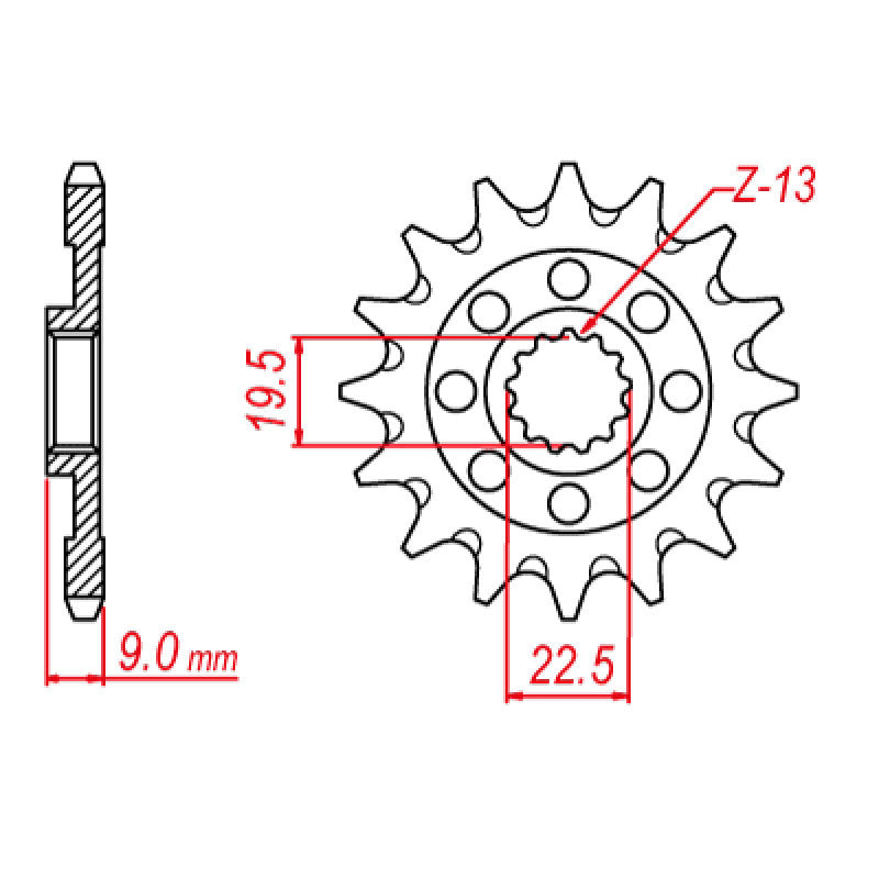 MTX Parts Spkt Front Mtx Hornet Lightened Mx 1442 14T