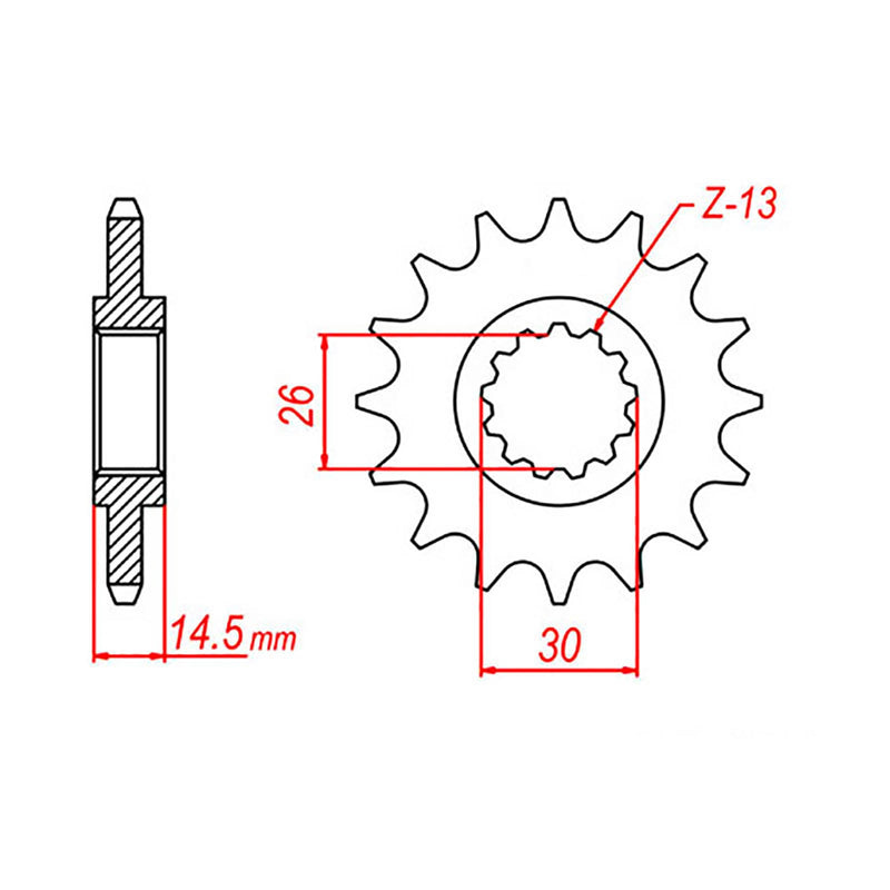 MTX 1332 Steel Front Sprocket