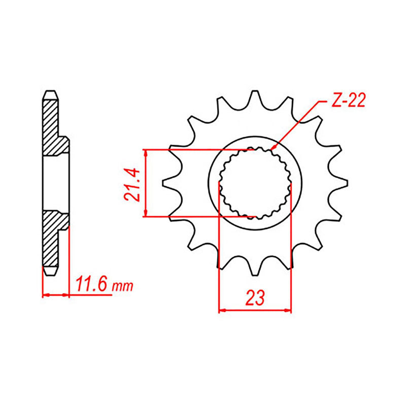 SPKT FRONT OE STEEL 583 13T