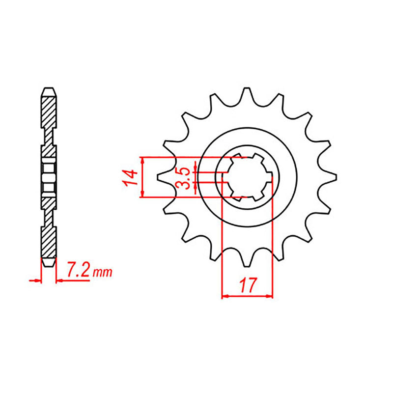 SPKT FRONT OE STEEL 1501 12T