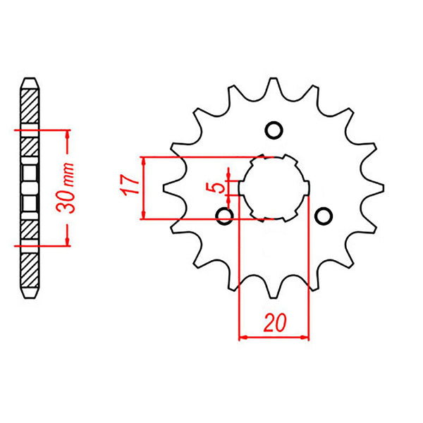 SPKT FRONT OE STEEL 1324 12T #520