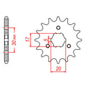 MTX Parts Spkt Front Oe Steel 1324 12T