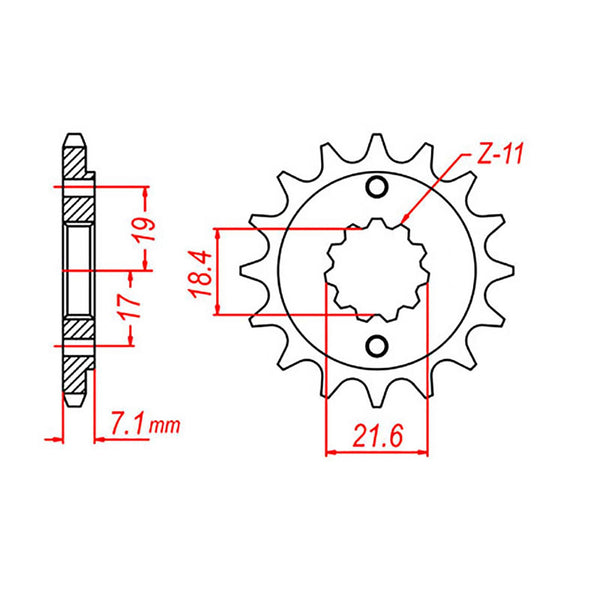 MTX Parts Spkt Front Oe Steel 1321 13T #520