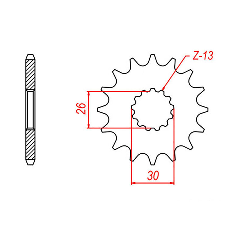 SPKT FRONT OE STEEL 1180 17T