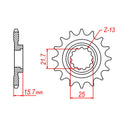 MTX Parts Spkt Front Oe Steel 1535 15T
