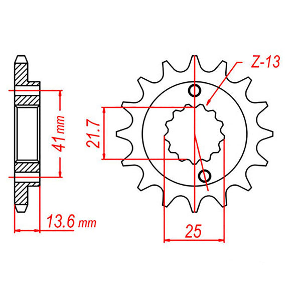 MTX Parts Spkt Front Oe Steel 1307 15T #520