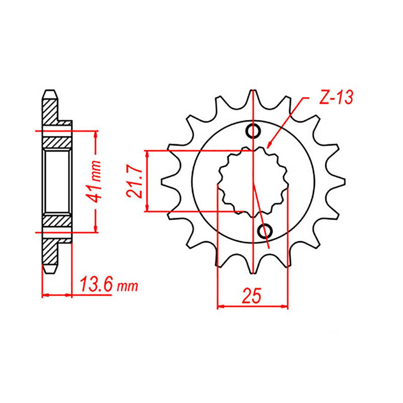 MTX Parts Spkt Front Oe Steel 1307 15T