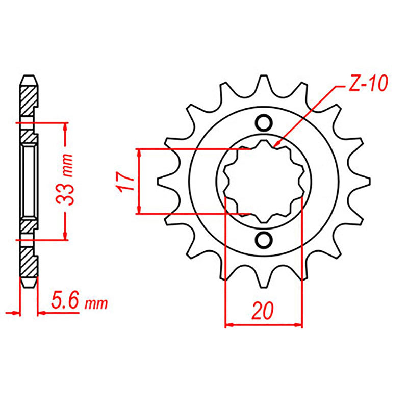 MTX Parts Spkt Front Oe Steel 430 12T