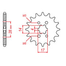 MTX Parts Spkt Front Oe Steel 277 13T