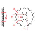 SPKT FRONT OE STEEL 277 13T
