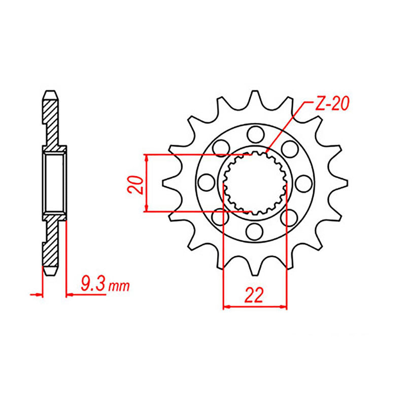 MTX Parts Spkt Front Oe Steel 1446 13T